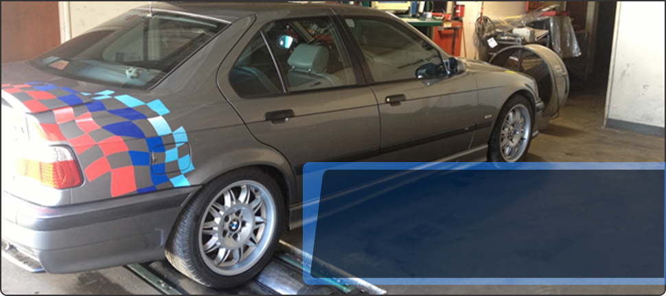 Car inside the Lakewood Auto Care Inc.